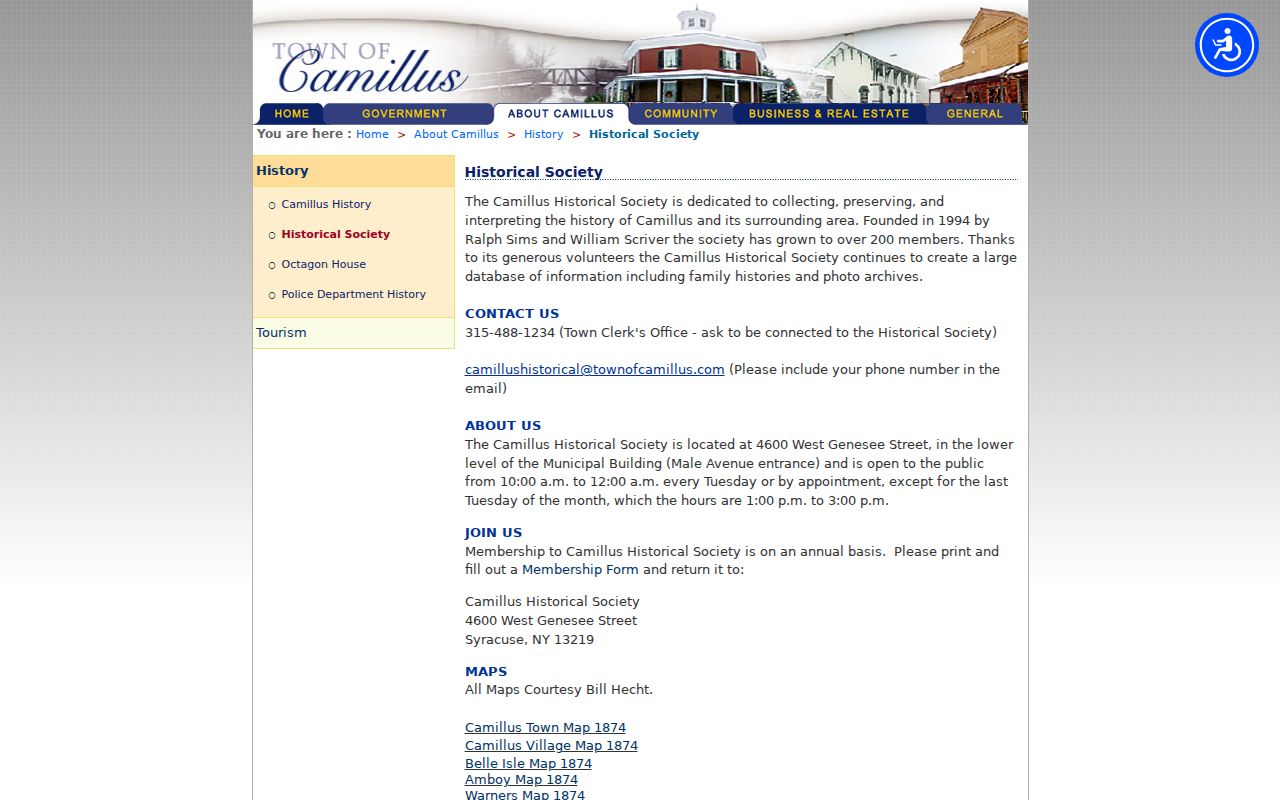 Camillus city directory historical society collection for family and map research